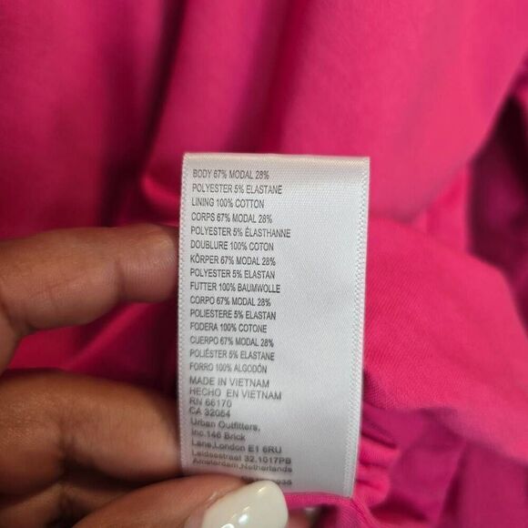 Anthropologie Maeve Cropped Sweatshirt Women's‎ Large Pink Twist Front Gorpcore - Picture 6 of 7